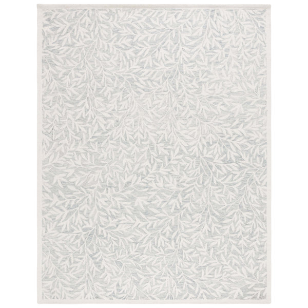 Winston Porter Heraldas Handmade Hand Tufted Light Gray/Ivory Rug Wayfair